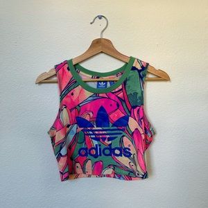 Retro Adidas Cropped Muscle Tank